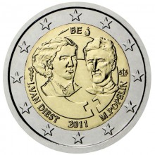Belgija 2011 2 euro proginė moneta kortelėje - Tarptautinė moters diena (BU)