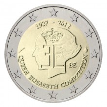 Belgium 2012 2 euro coincard - 75 years of Queen Elizabeth's musical competition (BU)