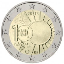 Belgium 2013 2 euro coincard - 100th anniversary of the Royal Meteorological Institute (BU)