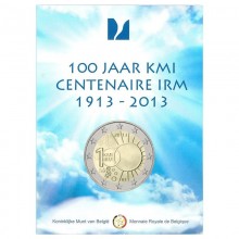 Belgija 2013 2 euro proginė moneta kortelėje - Karališkojo meteorologijos instituto 100-metis (BU)