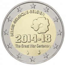 Belgija 2014 2 euro proginė moneta kortelėje - Pirmojo pasaulinio karo pradžios 100-metis (BU)