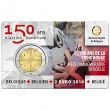 Belgija 2014 2 euro proginė moneta kortelėje - Belgijos Raudonasis Kryžius (BU)