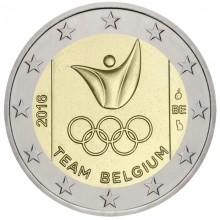 Belgija 2016 2 euro proginė moneta - Olimpinės žaidynės Rio de Ženeire (BU)