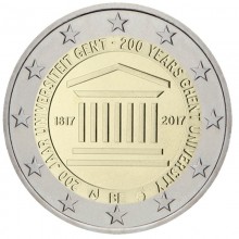 Belgium 2017 2 euro coincard - Ghent university 200th anniversary (BU)