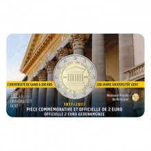 Belgium 2017 2 euro coincard - Ghent university 200th anniversary (BU)