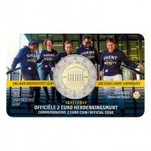 Belgija 2017 2 euro proginė moneta kortelėje - Gento universiteto įkūrimo 200-metis (BU)