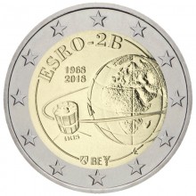 Belgija 2018 2 eurų proginė moneta - Pirmasis Europos palydovas ESRO-2B (BU)