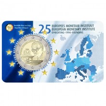 Belgium 2019 2 euro coincard - 25 Years of European Monetary Institute (BU)