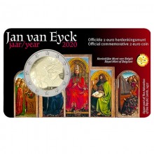 Belgija 2020 2 euro proginė moneta kortelėje - Jan van Eyck (BU)