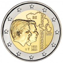 Belgija 2021 2 euro proginė moneta kortelėje - Belgijos ir Liuksemburgo ekonominė sąjunga (BU)