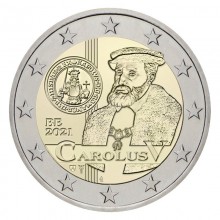 Belgija 2021 2 eurų proginė moneta - Karolio V pinigų reforma (BU)