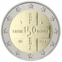 Belgija 2014 2 euro proginė moneta - Belgijos Raudonasis Kryžius