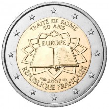 Prancūzija 2007 2 euro proginė moneta - Romos taikos sutartis (ToR)