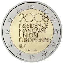 France 2008 2 euro coin - French presidency of the European Council