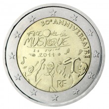 Prancūzija 2011 2 euro proginė moneta - Muzikos šventės 30-metis