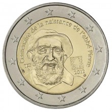 France 2012 2 euro coin - 100th anniversary of the birth of the Abbé Pierre