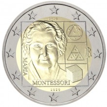 Italy 2020 2 euro coin - 150th anniversary of the birth of Maria Montessori
