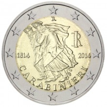 Italija 2014 2 eurų proginė moneta - Karabinierių korpuso sukūrimo 200-metis