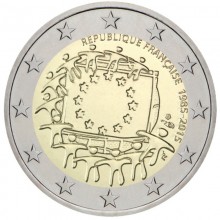 Prancūzija 2015 2 eurų proginė moneta - Vėliava