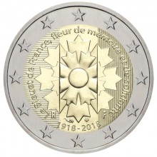 France 2018 2 euro coin - Le Bleuet de France " Remembrance cornflower "