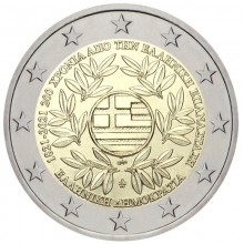 Graikija 2021 2 euro proginė moneta - Graikijos revoliucija (PROOF)