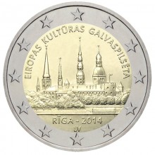 Latvija 2014 2 euro proginė moneta - Ryga-kultūros sostinė