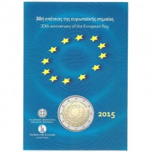 Greece 2015 2 euro coincard - 30th anniversary European flag (BU)