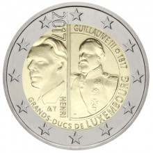 Liuksemburgas 2017 2 euro proginė moneta - Didžiojo kunigaikščio Guillaume III gimimo 200-metis