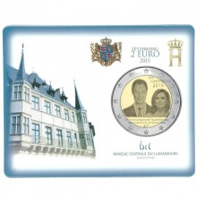 Luxembourg 2015 2 euro coincard - The 15th anniversary of the accession to the throne of H.R.H. the Grand Duke (BU)
