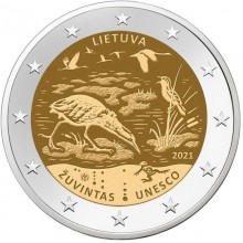 Lietuva 2021 2 euro proginė moneta - Žuvinto rezervatas (BU su latvišku gurtu)