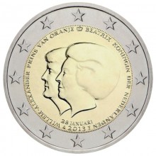 Nyderlandai 2013 2 euro proginė moneta - Karalienės Beatričės sosto atsisakymo 200-metis