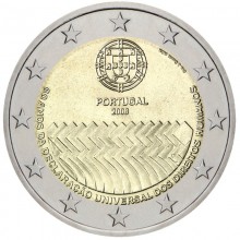 Portugalija 2008 2 eurų proginė moneta - Žmogaus teisių deklaracijos 60-metis