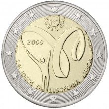 Portugalija 2009 2 euro proginė moneta - 2-osios portugališkai kalbančių šalių žaidynės