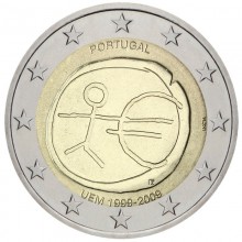 Portugalija 2009 2 euro proginė moneta - Ekonominės ir pinigų sąjungos 10-metis (EMU)