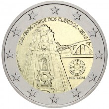 Portugal 2013 2 euro coin - 250th anniversary of the construction of Torre dos Clerigos in Oporto