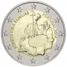 Portugalija 2014 2 euro proginė moneta - Tarptautiniai šeimos ūkininkavimo metai