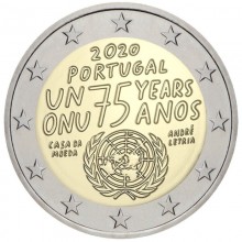 Portugalija 2020 2 euro proginė moneta - Jungtinių Tautų Chartijos 75-metis