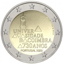 Portugalija 2020 2 euro proginė moneta - Koimbros universiteto įkūrimo 730-metis
