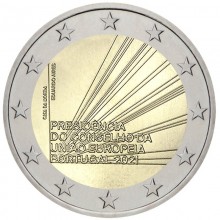 Portugalija 2021 2 euro proginė moneta - Pirmininkavimas ES tarybai
