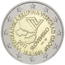 Slovakia 2009 2 euro coin Visegrad Group