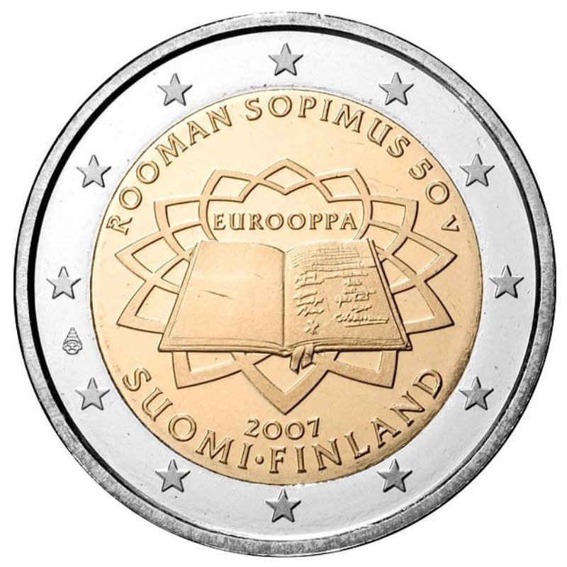 Finland 2007 2 euro coin - Treaty of Rome (ToR)