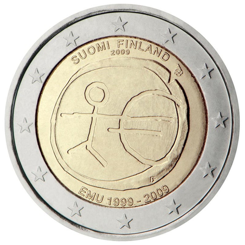 Suomija 2009 2 eurų moneta - Ekonominė ir pinigų sąjunga (EMU)