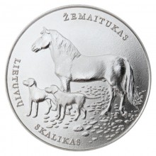 Lietuva 2017 1.5 euro moneta - Lietuvių skalikas ir žemaitukas
