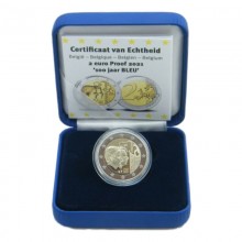 Belgija 2021 2 euro proginė moneta dėžutėje - Belgijos ir Liuksemburgo ekonominė sąjunga (PROOF)
