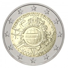Germany 2012 2 euro coin - 10 years of euro (TYE)