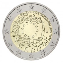 Germany 2015 2 euro coin - 30th anniversary European flag