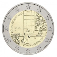 Germany 2020 2 euro coin - The 50th anniversary of Willy Brandt’s Kniefall von Warschau