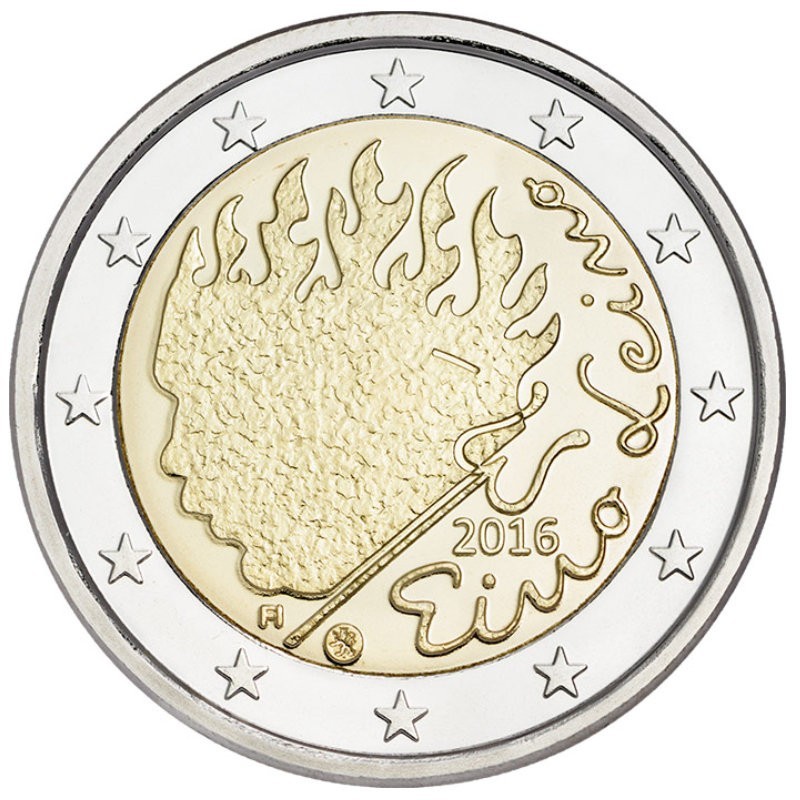 Suomija 2016 2 eurų moneta - Eino Leino