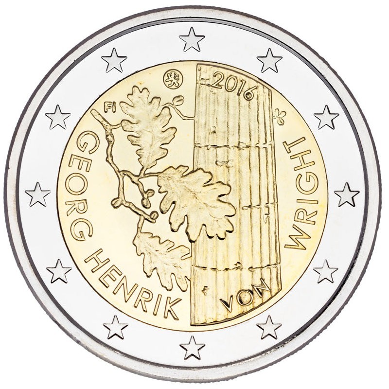 Finland 2016 2 euro coin - 100th anniversary of the birth of Georg Henrik von Wright