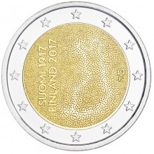 Suomija 2017 2 eurų moneta - Suomijos nepriklausomybės 100-metis